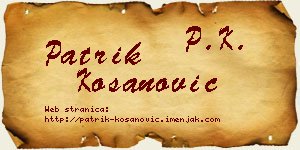 Patrik Kosanović vizit kartica